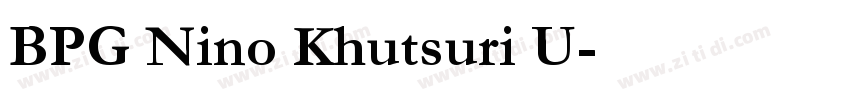 BPG Nino Khutsuri U字体转换